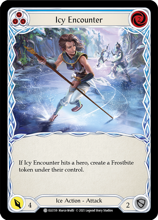 Icy Encounter (Blue) [ELE159] (Tales of Aria)  1st Edition Normal - Evolution TCG