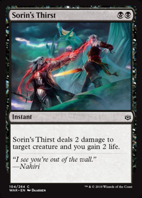 Sorin's Thirst [War of the Spark] - Evolution TCG