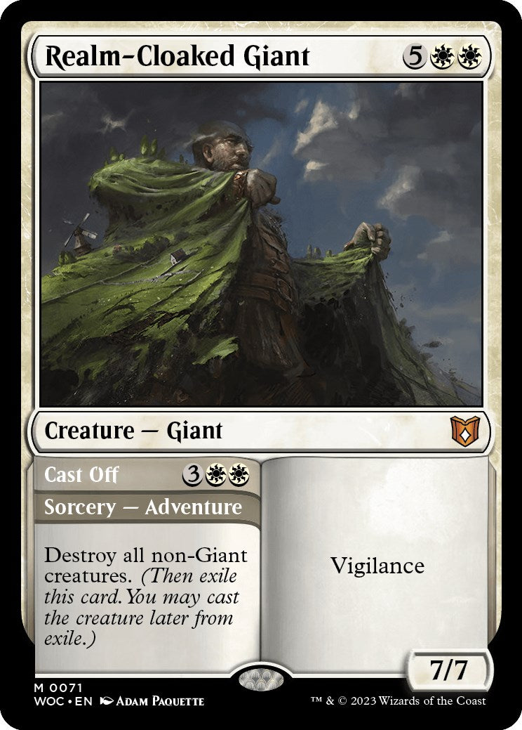 Realm-Cloaked Giant // Cast Off [Wilds of Eldraine Commander] - Evolution TCG