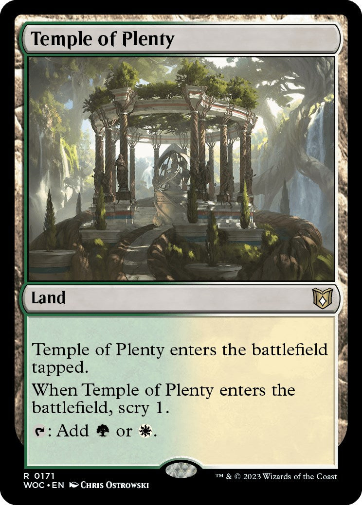 Temple of Plenty [Wilds of Eldraine Commander] - Evolution TCG