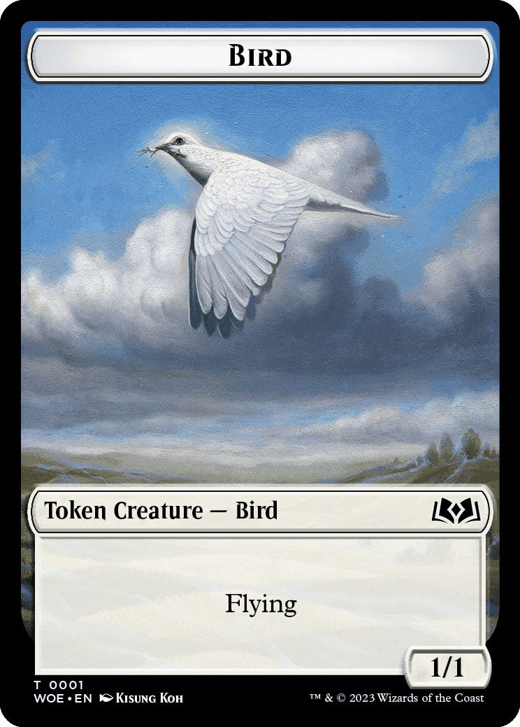 Bird // Human Double-Sided Token [Wilds of Eldraine Commander Tokens] - Evolution TCG