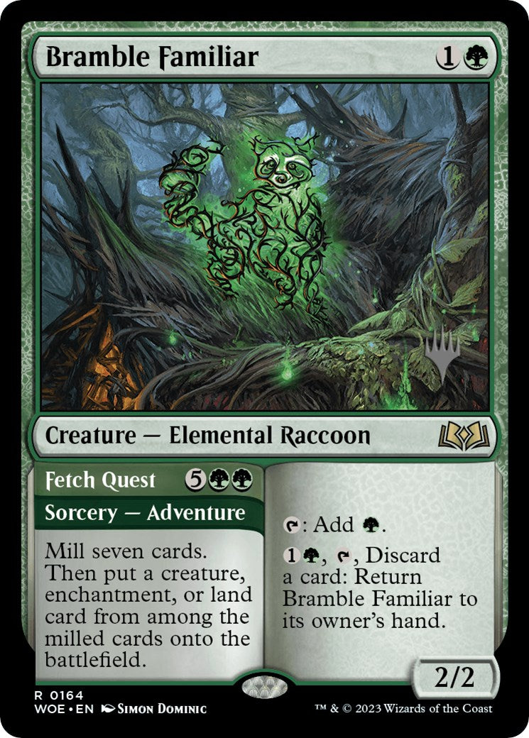 Bramble Familiar // Fetch Quest (Promo Pack) [Wilds of Eldraine Promos] - Evolution TCG