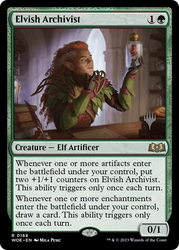 Elvish Archivist (Promo Pack) [Wilds of Eldraine Promos] - Evolution TCG