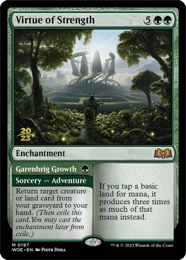 Virtue of Strength // Garenbrig Growth [Wilds of Eldraine Prerelease Promos] - Evolution TCG