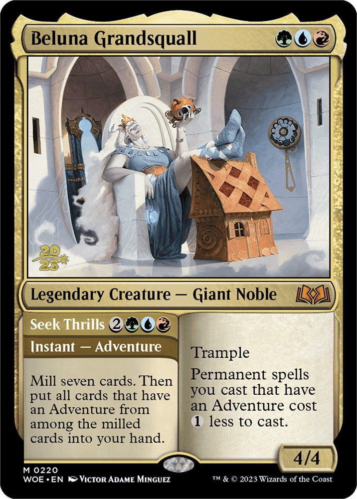 Beluna Grandsquall // Seek Thrills [Wilds of Eldraine Prerelease Promos] - Evolution TCG