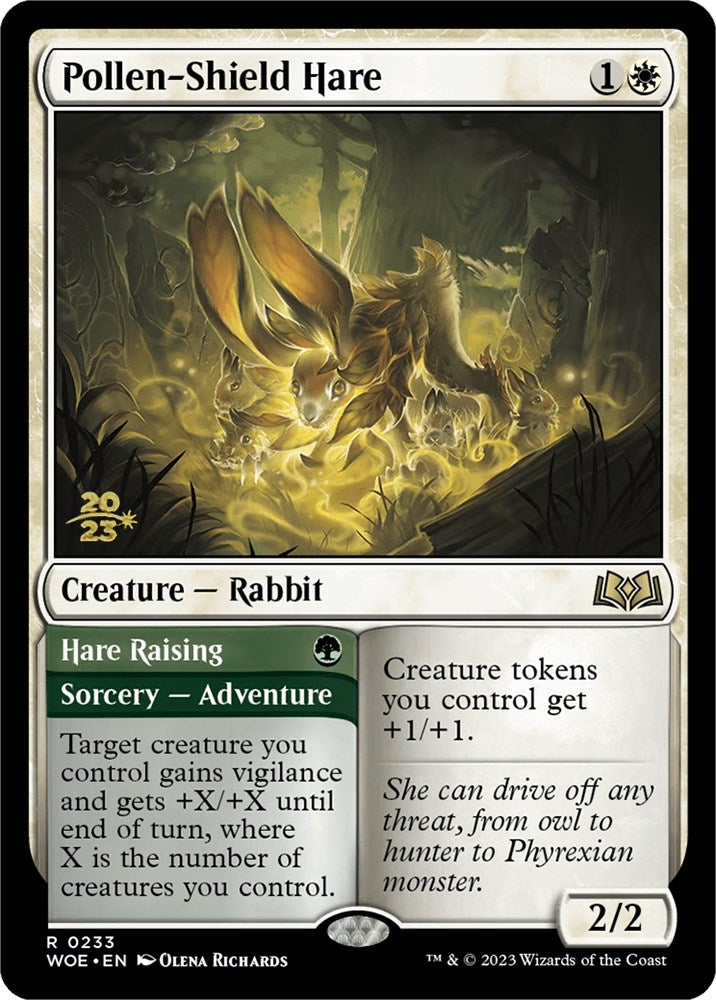 Pollen-Shield Hare // Hare Raising (Promo Pack) [Wilds of Eldraine Promos] - Evolution TCG