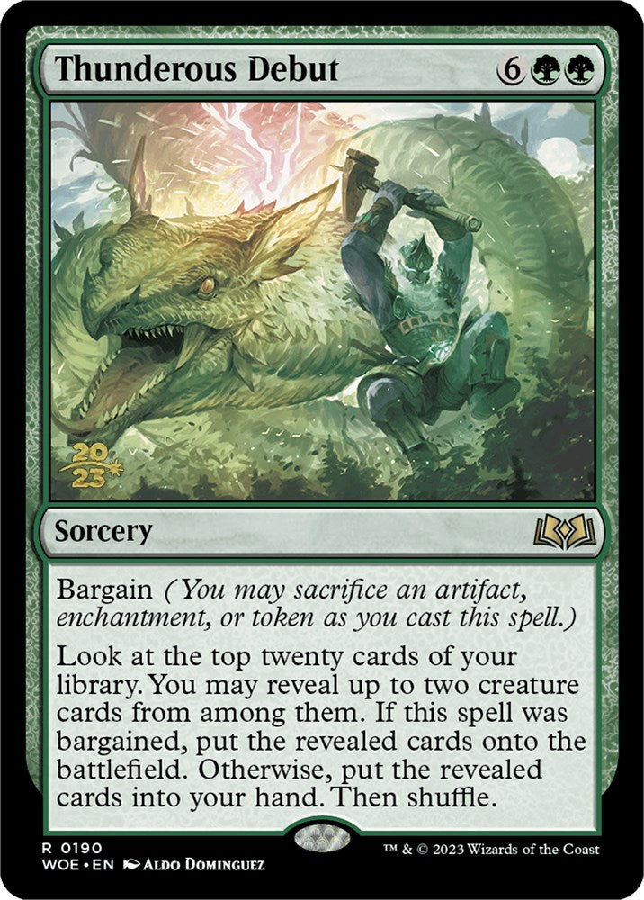 Thunderous Debut [Wilds of Eldraine Prerelease Promos] - Evolution TCG