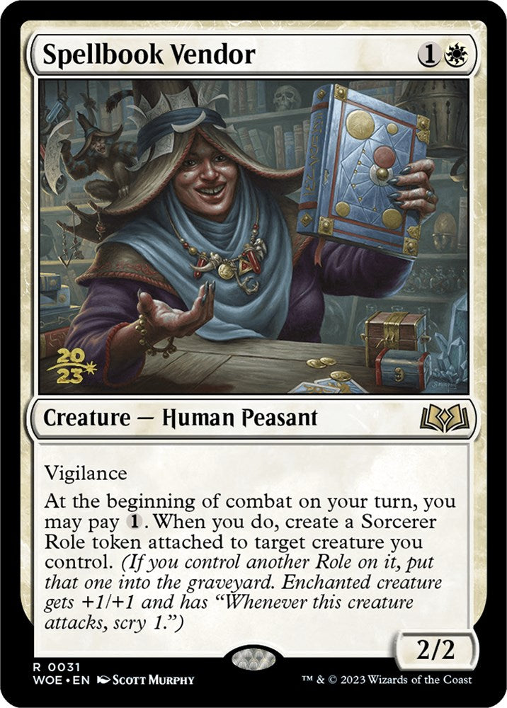 Spellbook Vendor [Wilds of Eldraine Prerelease Promos] - Evolution TCG