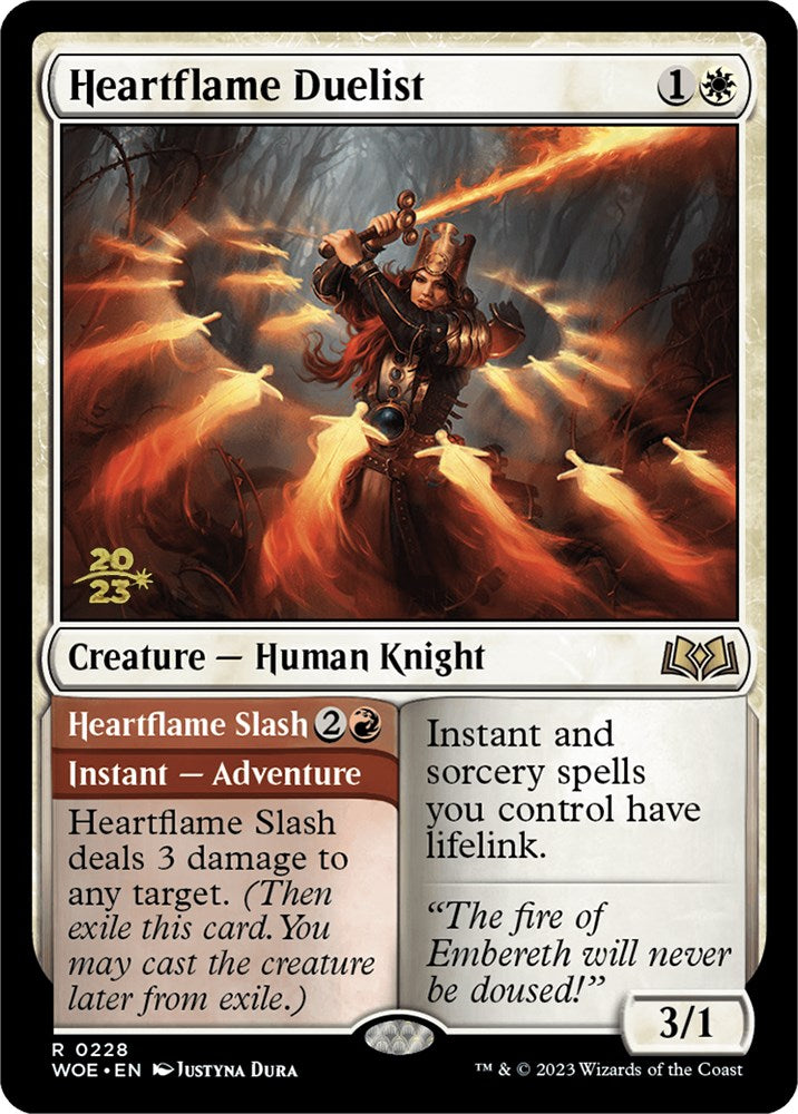 Heartflame Duelist // Heartflame Slash [Wilds of Eldraine Prerelease Promos] - Evolution TCG