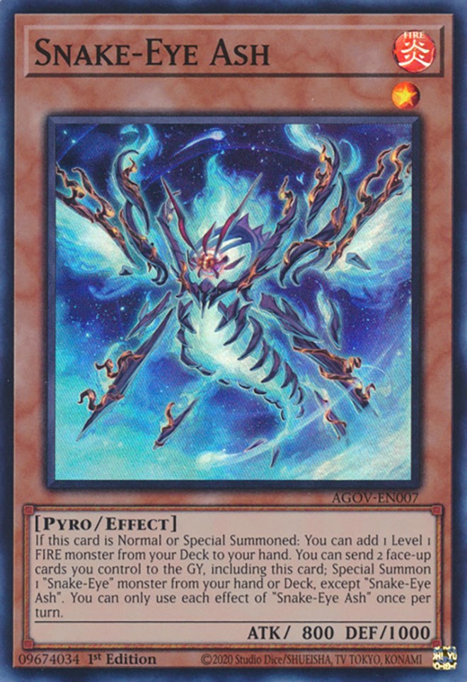 Snake-Eye Ash [AGOV-EN007] Super Rare - Evolution TCG