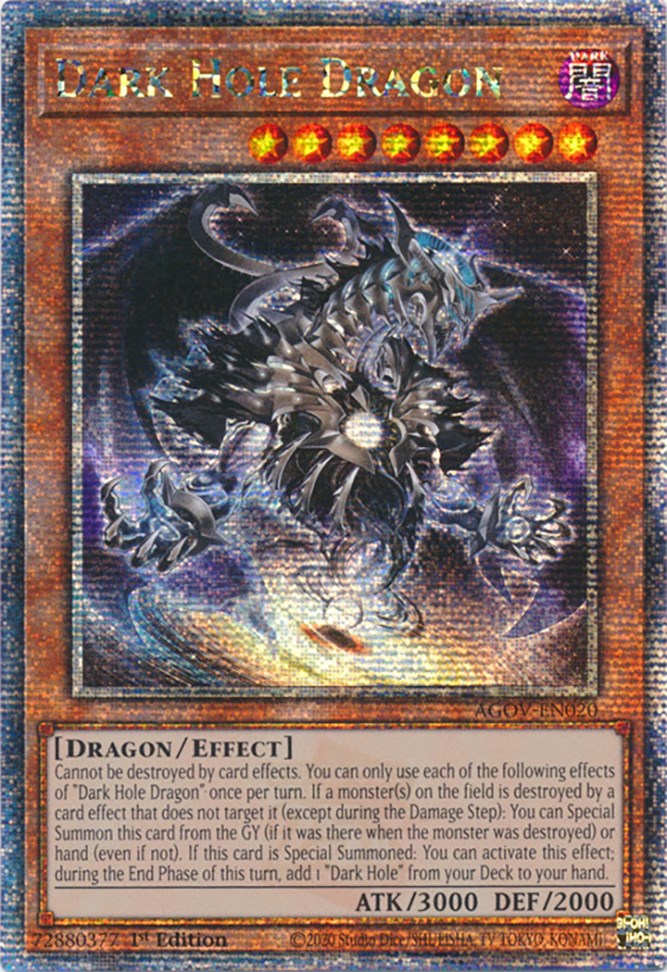 Dark Hole Dragon (Quarter Century Secret Rare) [AGOV-EN020] Quarter Century Secret Rare - Evolution TCG