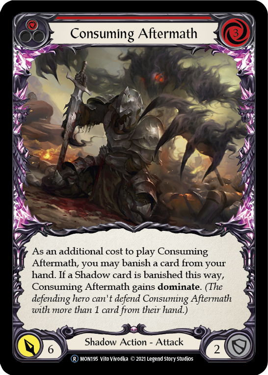 Consuming Aftermath (Red) [U-MON195] (Monarch Unlimited)  Unlimited Normal - Evolution TCG
