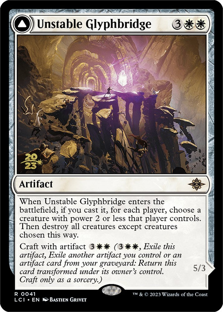 Unstable Glyphbridge // Sandswirl Wanderglyph [The Lost Caverns of Ixalan Prerelease Cards] - Evolution TCG