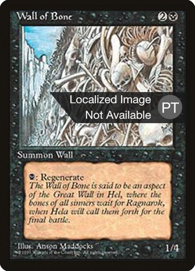 Wall of Bone [Fourth Edition (Foreign Black Border)] - Evolution TCG