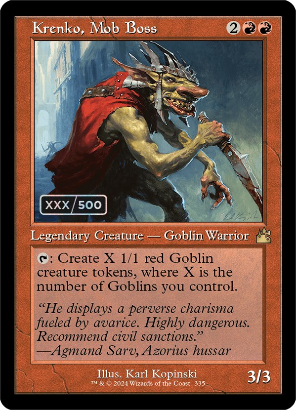 Krenko, Mob Boss (Retro) (Serialized) [Ravnica Remastered] - Evolution TCG