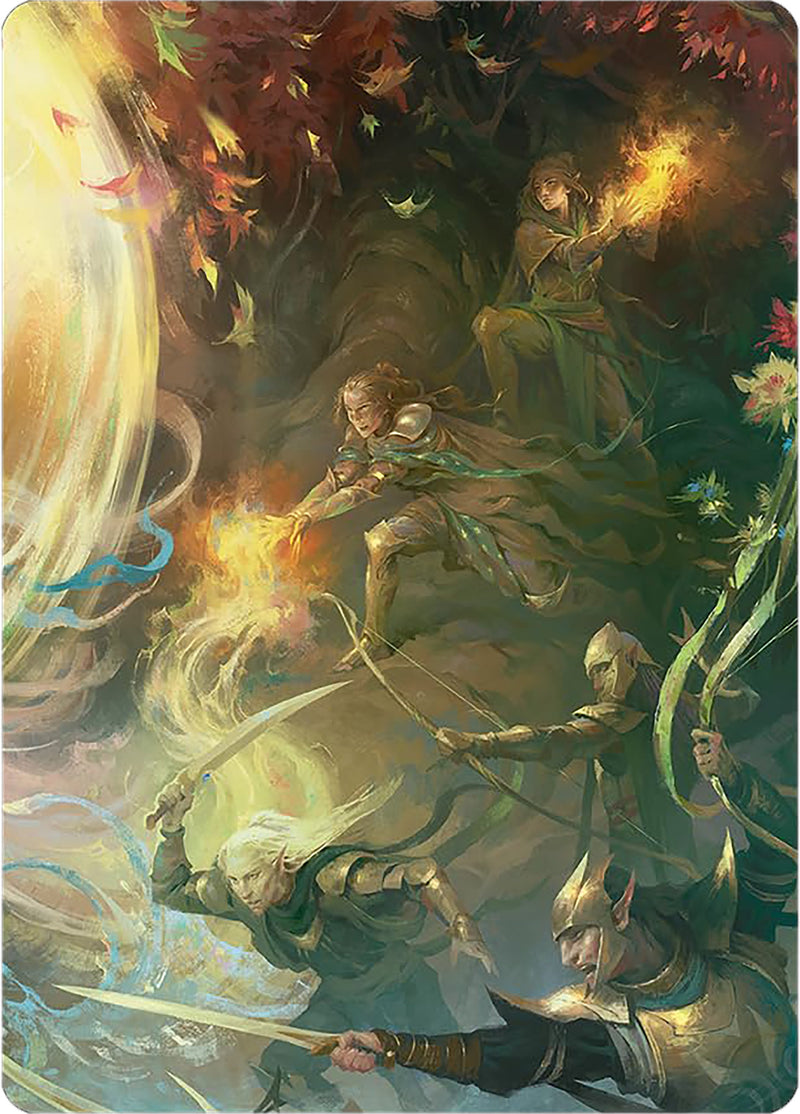 Rally the Galadhrim Art Card [The Lord of the Rings: Tales of Middle-earth Art Series] - Evolution TCG