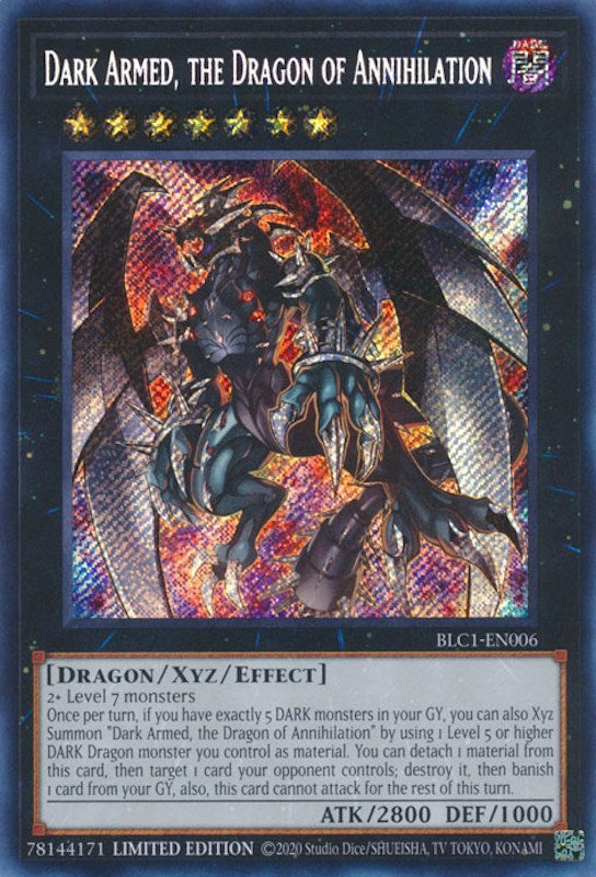 Dark Armed, the Dragon of Annihilation [BLC1-EN006] Secret Rare - Evolution TCG