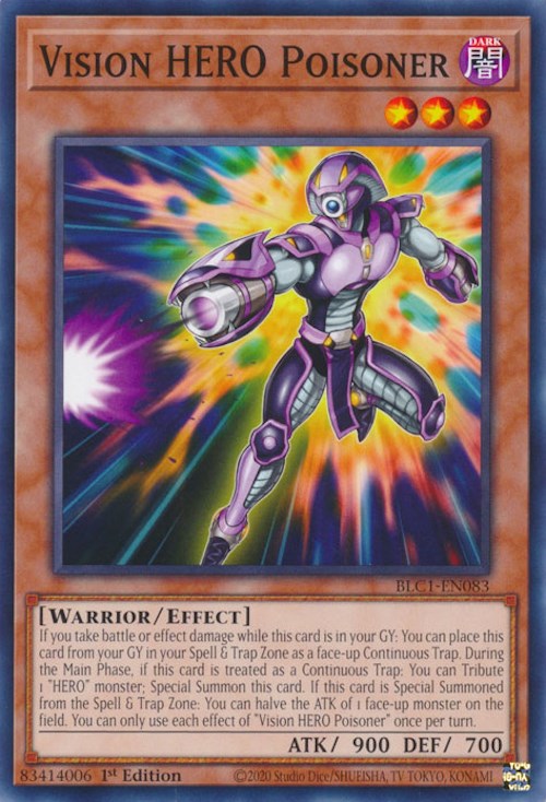 Vision HERO Poisoner [BLC1-EN083] Common - Evolution TCG