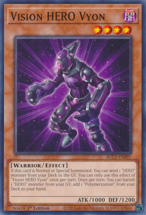 Vision HERO Vyon [BLC1-EN097] Common - Evolution TCG