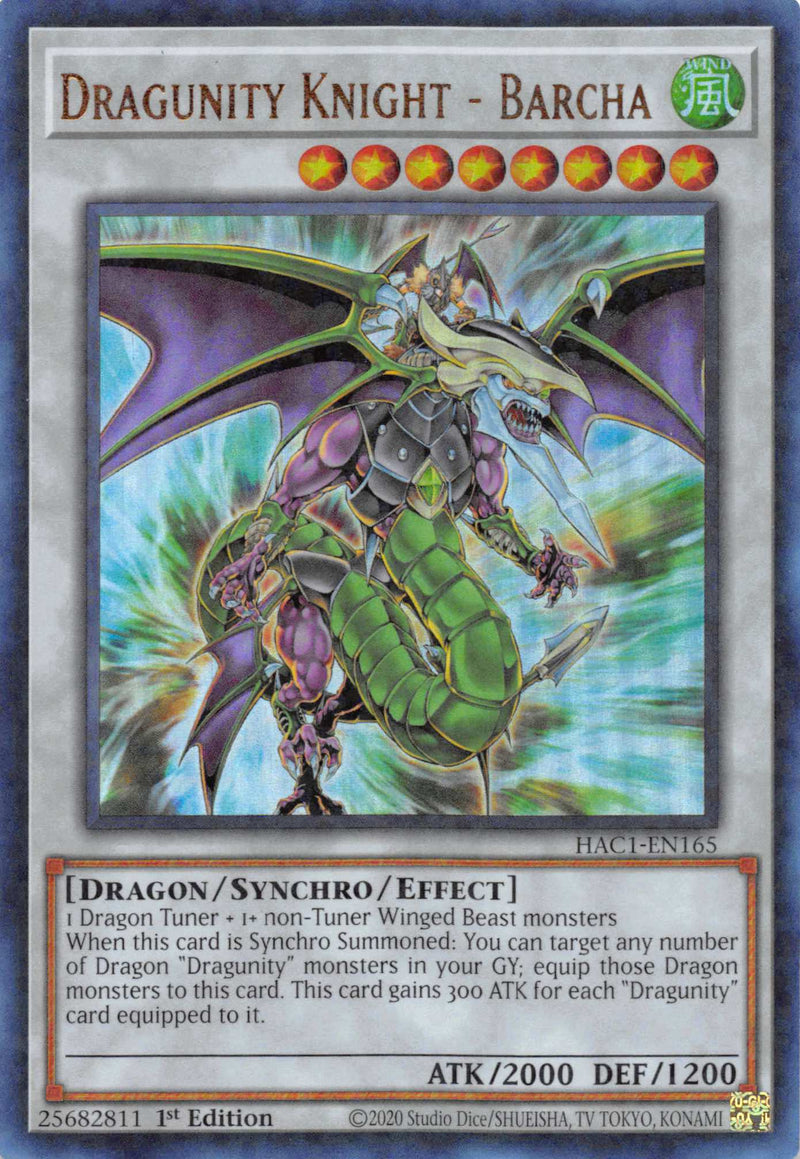 Dragunity Knight - Barcha (Duel Terminal) [HAC1-EN165] Parallel Rare - Evolution TCG