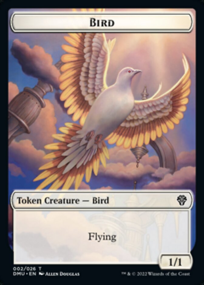 Bird (002) // Wurm Double-sided Token [Dominaria United Tokens] - Evolution TCG