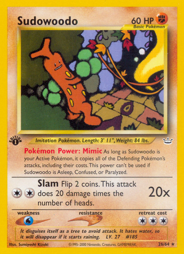 Sudowoodo (26/64) [Neo Revelation 1st Edition] - Evolution TCG