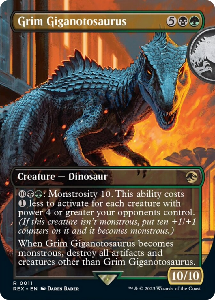 Grim Giganotosaurus (Borderless) [Jurassic World Collection] - Evolution TCG