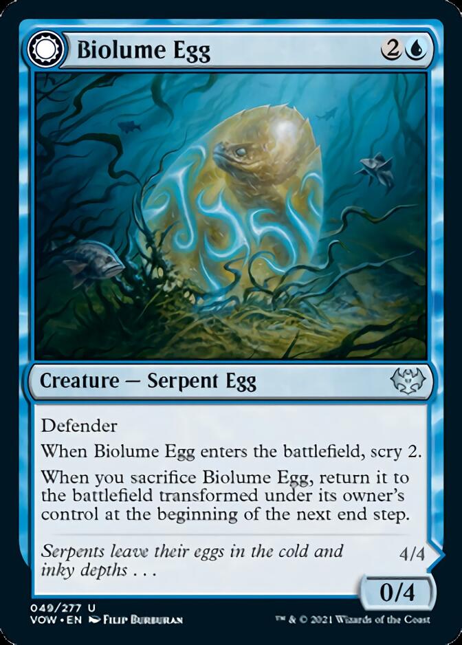 Biolume Egg // Biolume Serpent [Innistrad: Crimson Vow] - Evolution TCG