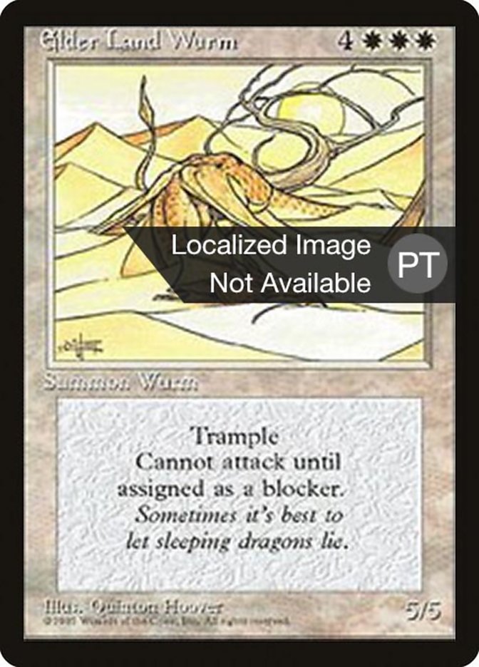 Elder Land Wurm [Fourth Edition (Foreign Black Border)] - Evolution TCG