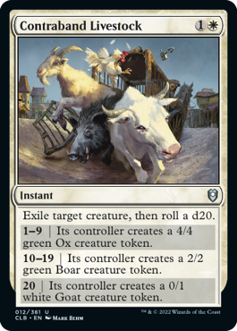 Contraband Livestock [Commander Legends: Battle for Baldur's Gate] - Evolution TCG