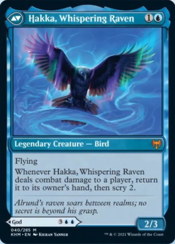 Alrund, God of the Cosmos // Hakka, Whispering Raven [Kaldheim] - Evolution TCG