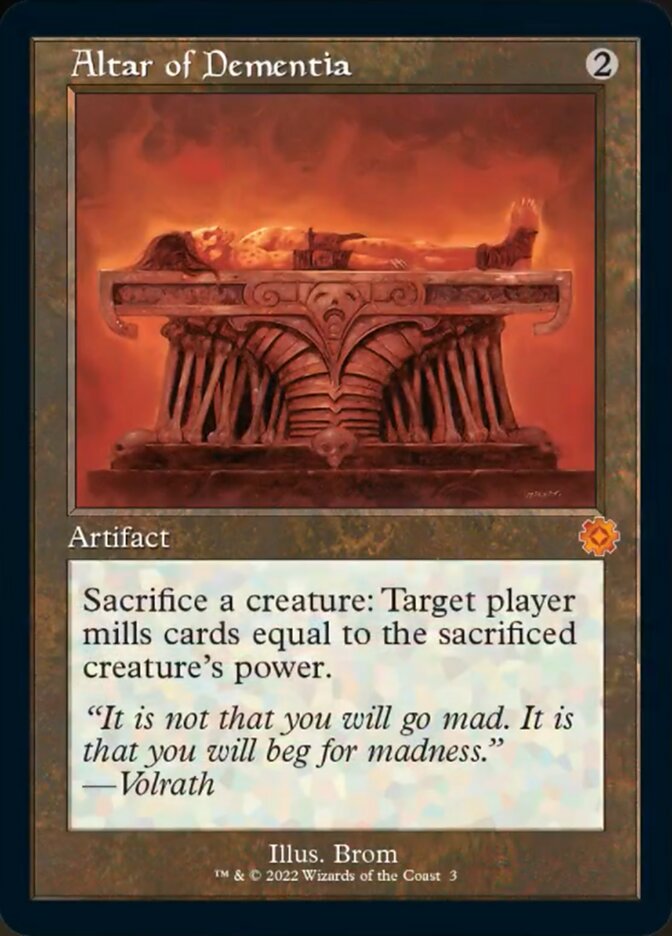 Altar of Dementia (Retro) [The Brothers' War Retro Artifacts] - Evolution TCG