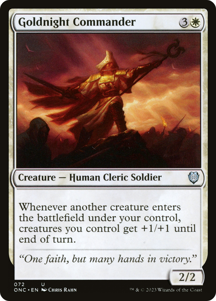 Goldnight Commander [Phyrexia: All Will Be One Commander] - Evolution TCG