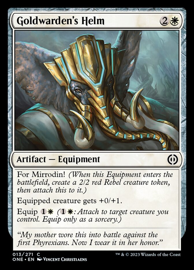 Goldwarden's Helm [Phyrexia: All Will Be One] - Evolution TCG