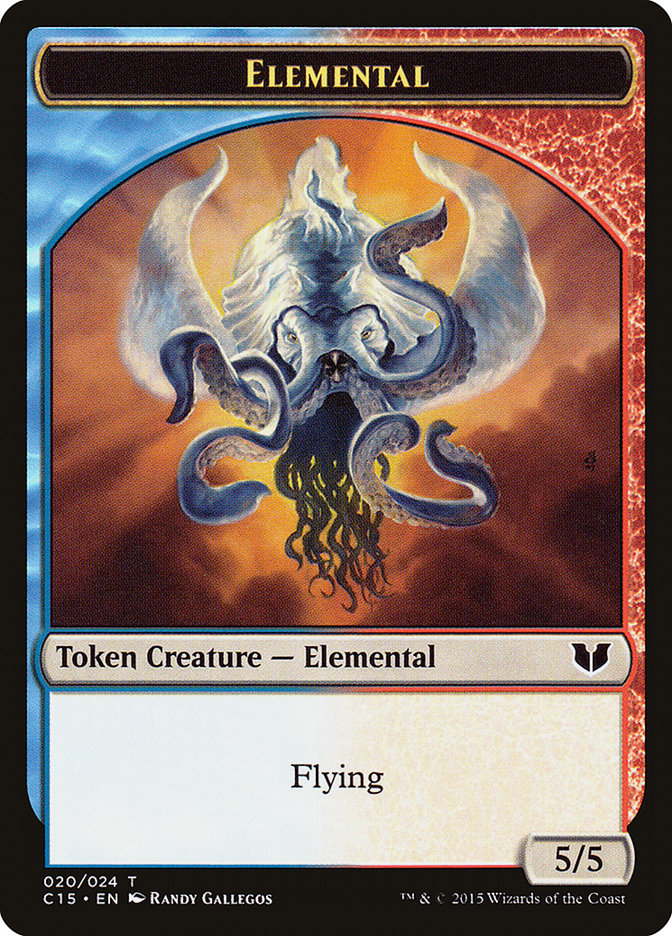 Drake // Elemental (020) Double-Sided Token [Commander 2015 Tokens] - Evolution TCG