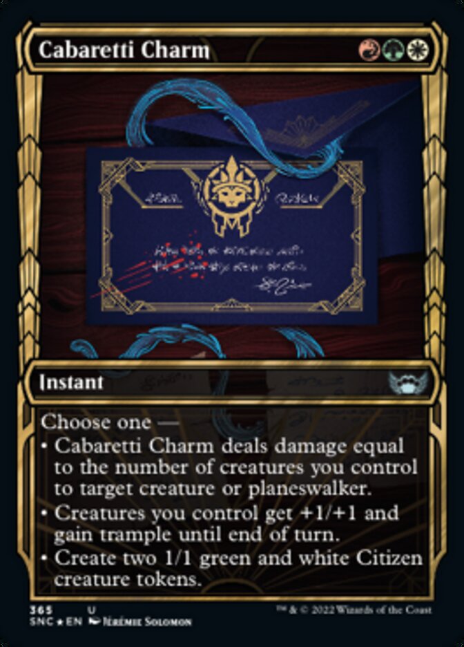 Cabaretti Charm (Showcase Golden Age Gilded Foil) [Streets of New Capenna] - Evolution TCG