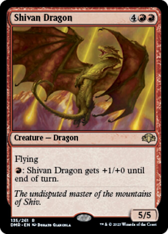 Shivan Dragon [Dominaria Remastered] - Evolution TCG
