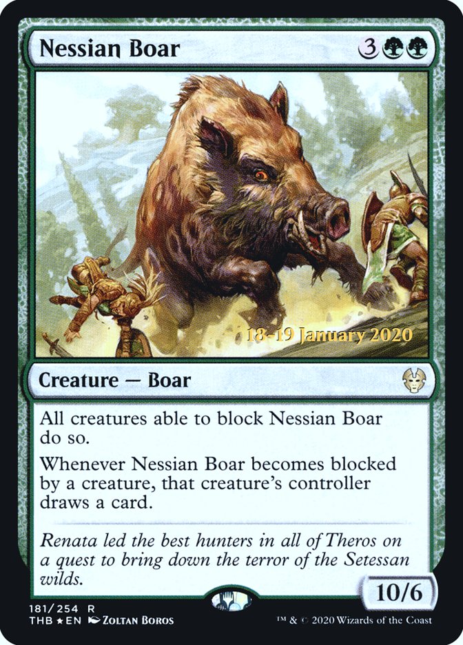 Nessian Boar [Theros Beyond Death Prerelease Promos] - Evolution TCG