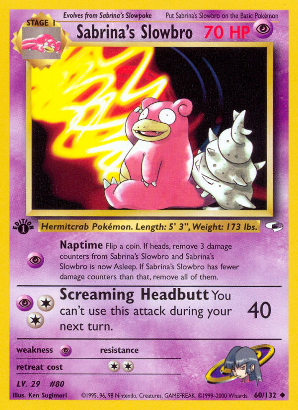 Sabrina's Slowbro (60/132) [Gym Heroes 1st Edition] - Evolution TCG