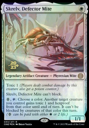 Skrelv, Defector Mite [Phyrexia: All Will Be One Prerelease Promos] - Evolution TCG