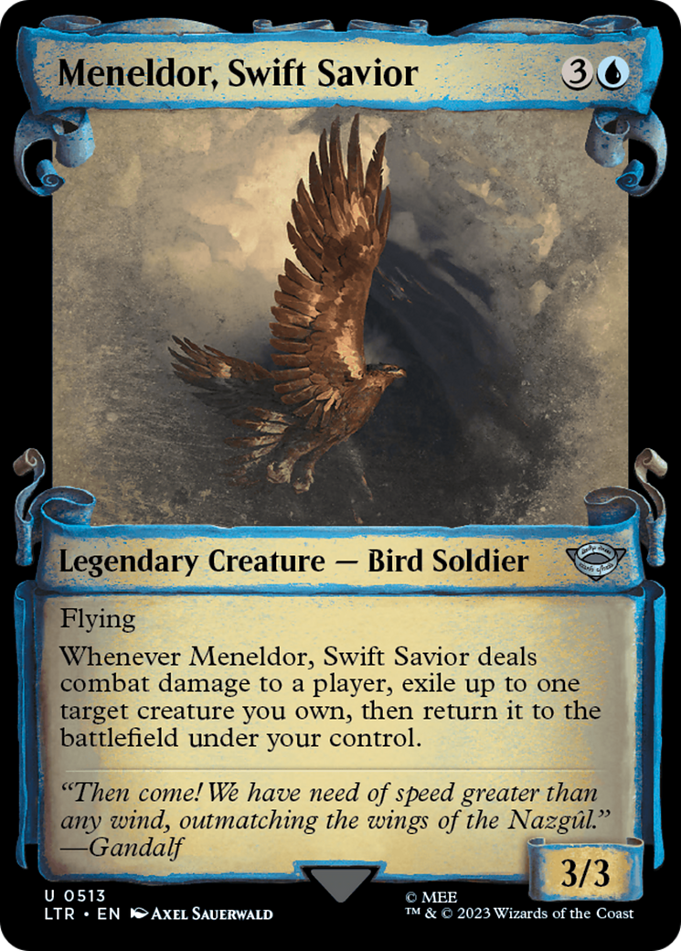 Meneldor, Swift Savior [The Lord of the Rings: Tales of Middle-Earth Showcase Scrolls] - Evolution TCG