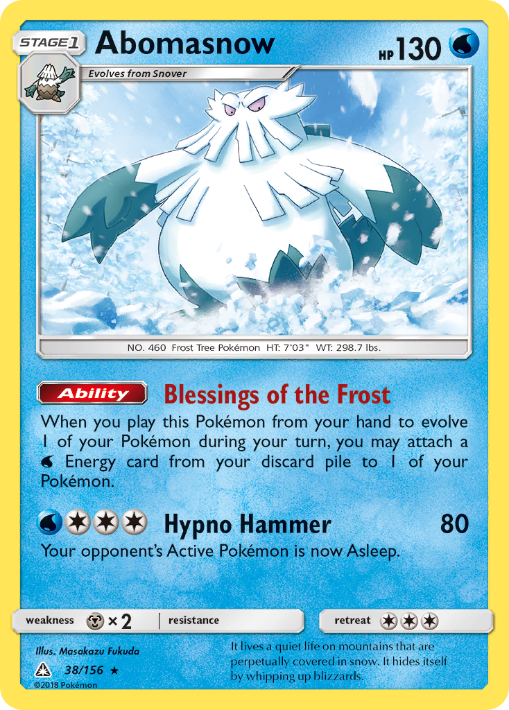 Abomasnow (38/156) [Sun & Moon: Ultra Prism] - Evolution TCG