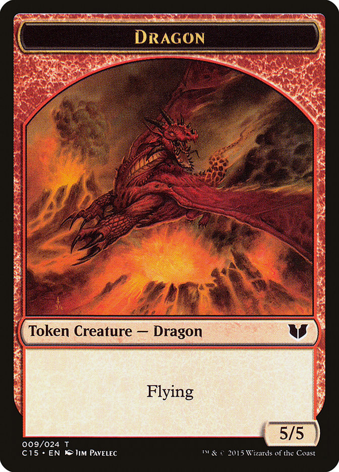 Dragon // Dragon Double-Sided Token [Commander 2015 Tokens] - Evolution TCG