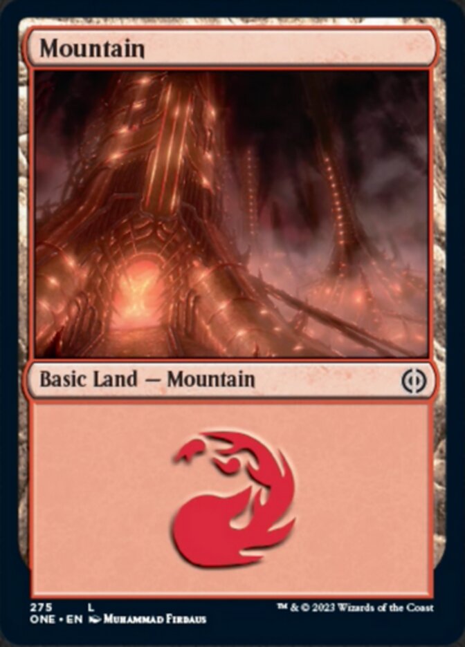 Mountain (275) [Phyrexia: All Will Be One] - Evolution TCG