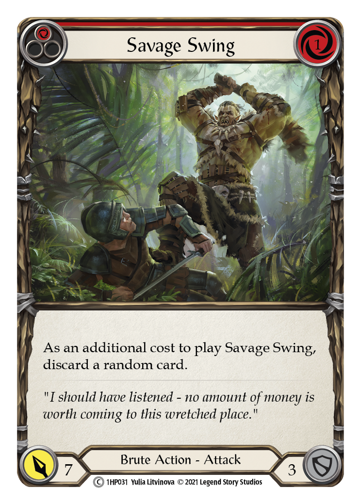 Savage Swing (Red) [1HP031] (History Pack 1) - Evolution TCG