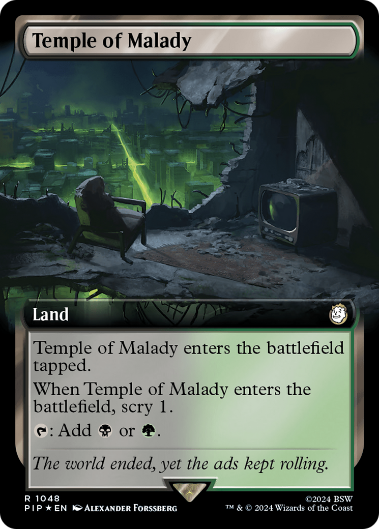 Temple of Malady (Extended Art) (Surge Foil) [Fallout] - Evolution TCG