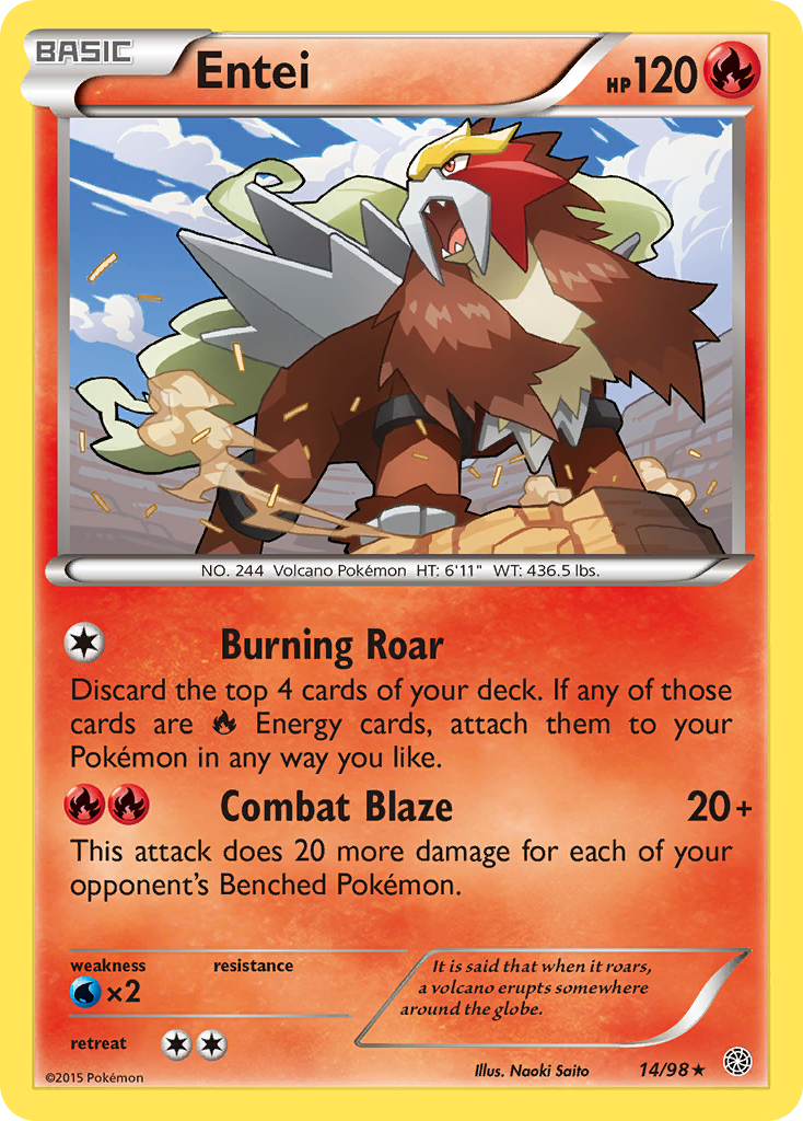 Entei (14/98) [XY: Ancient Origins] - Evolution TCG