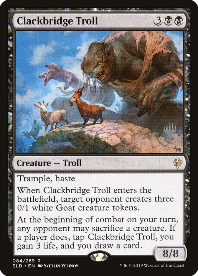 Clackbridge Troll (Promo Pack) [Throne of Eldraine Promos] - Evolution TCG