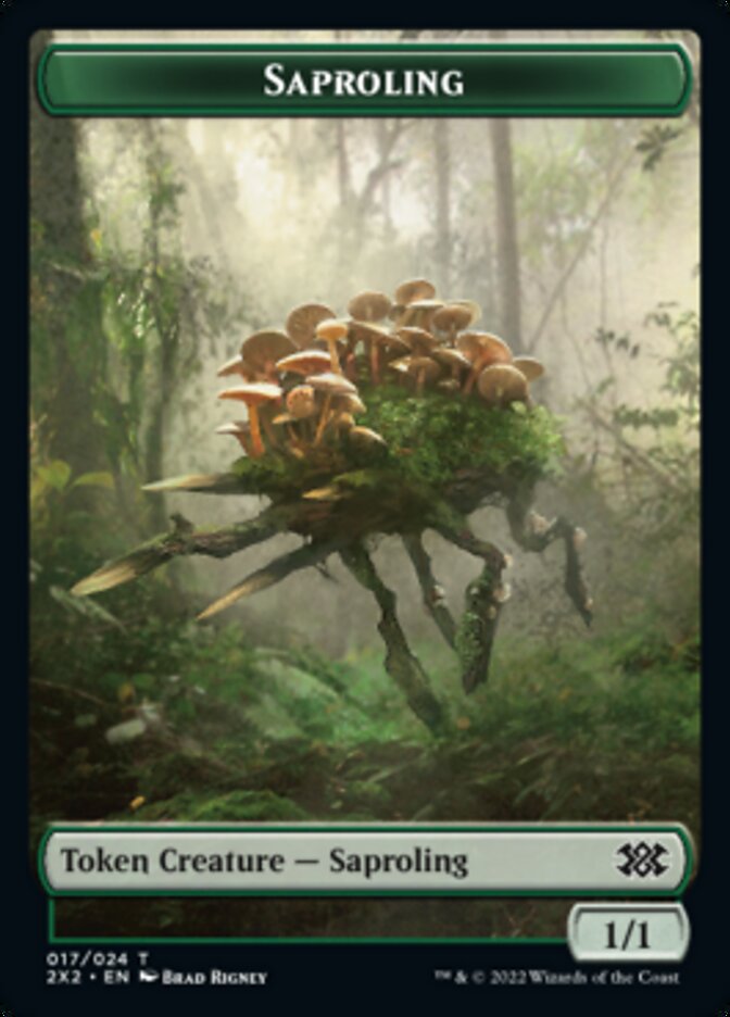 Saproling // Vampire Double-sided Token [Double Masters 2022 Tokens] - Evolution TCG