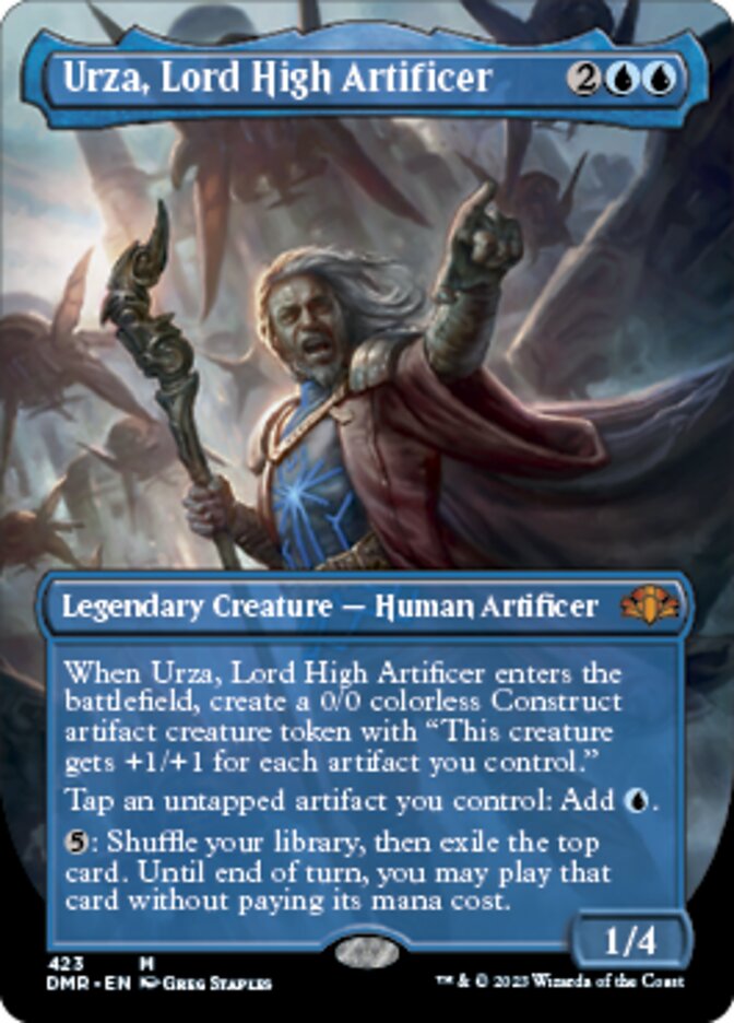 Urza, Lord High Artificer (Borderless Alternate Art) [Dominaria Remastered] - Evolution TCG